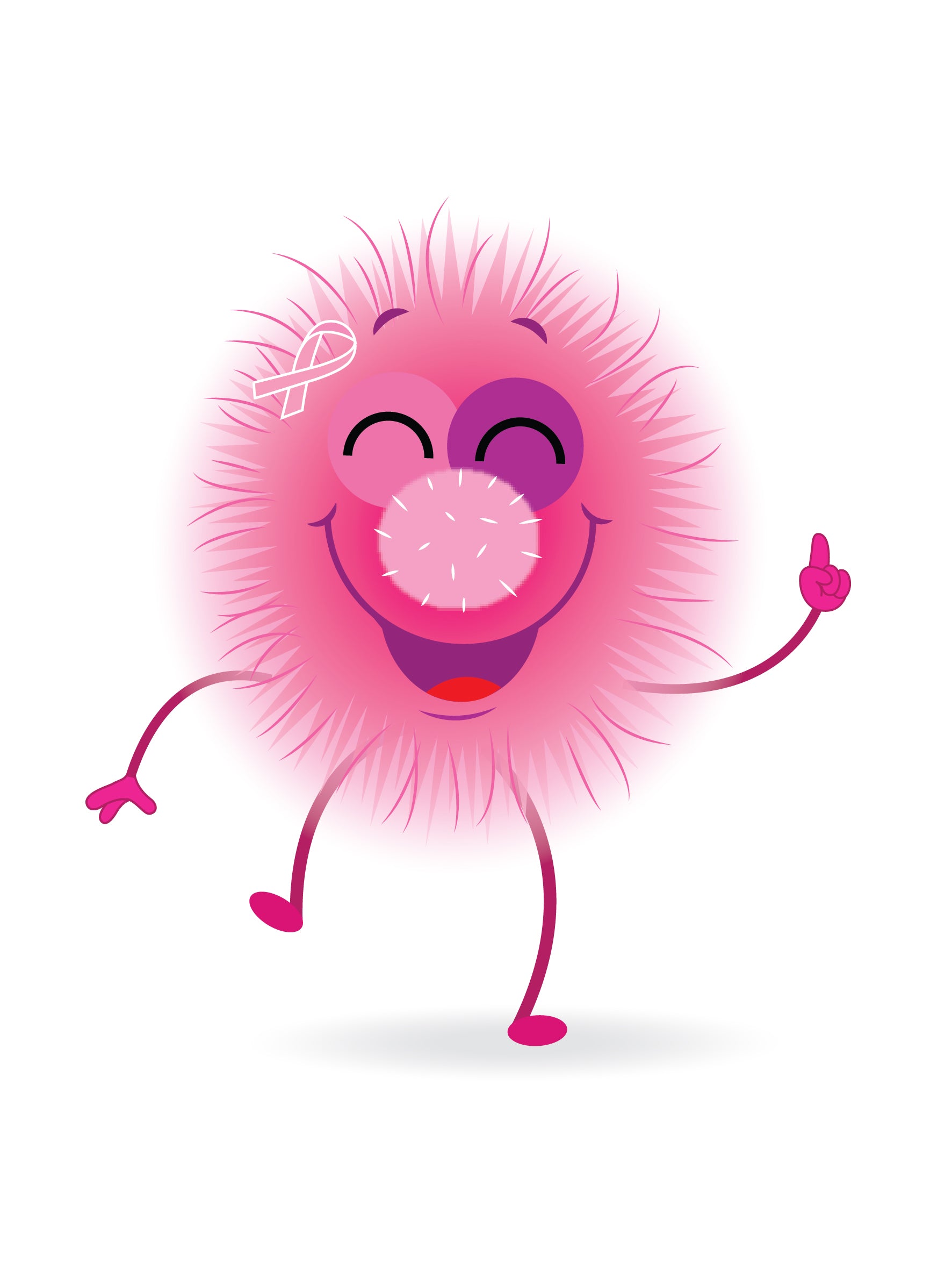 Pinky The Happy Monster Pencil for Breast Cancer