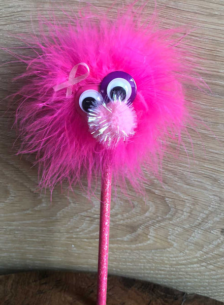 Pinky The Happy Monster Pencil for Breast Cancer